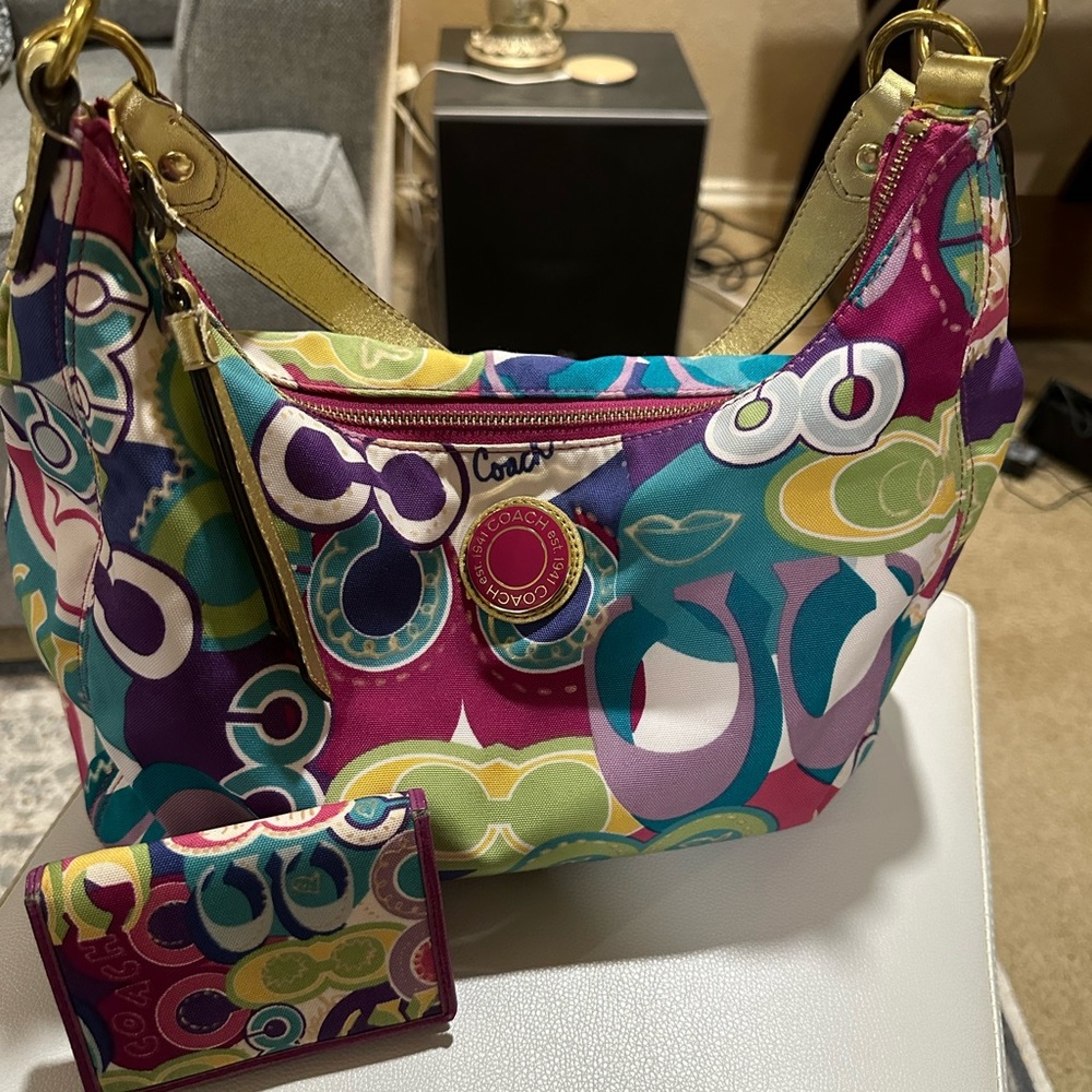 Not Sold Yet! Coach Vintage Purse w/matching wallet. GUC Open To Offers